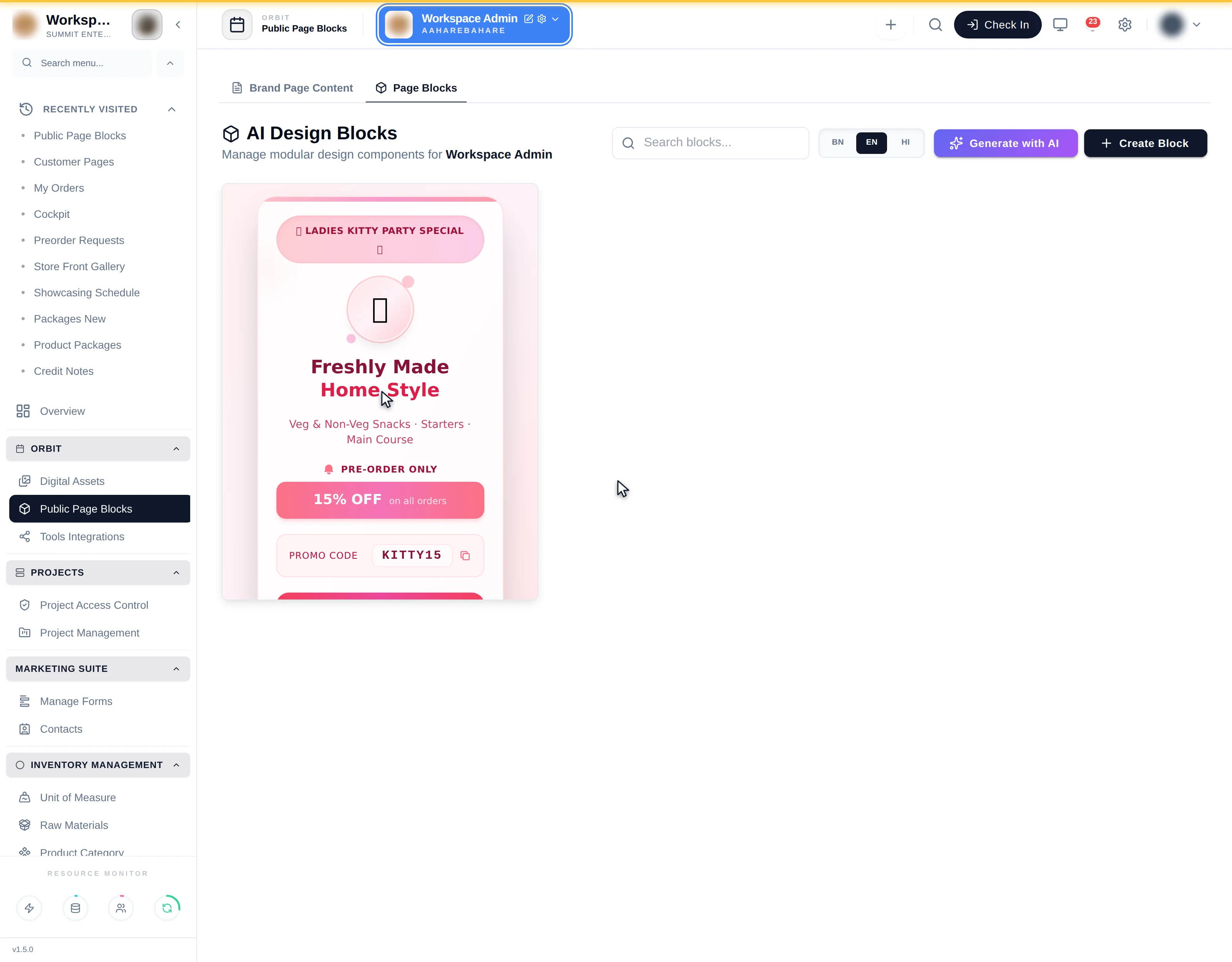 The page blocks screen