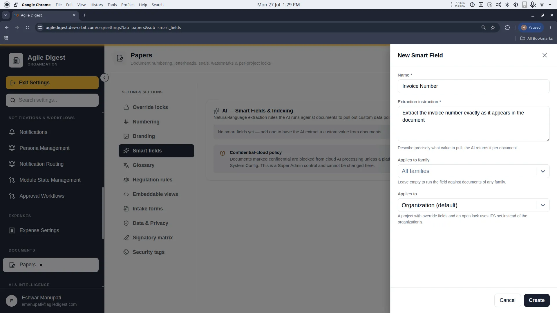 Smart Field Family Dropdown