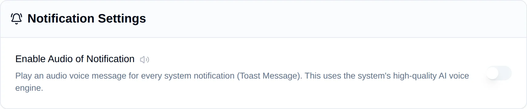 Notification settings with per-event toggles